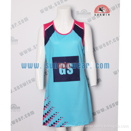 Sublimation Cheap Netball Jersey Skirts Dresses Uniforms